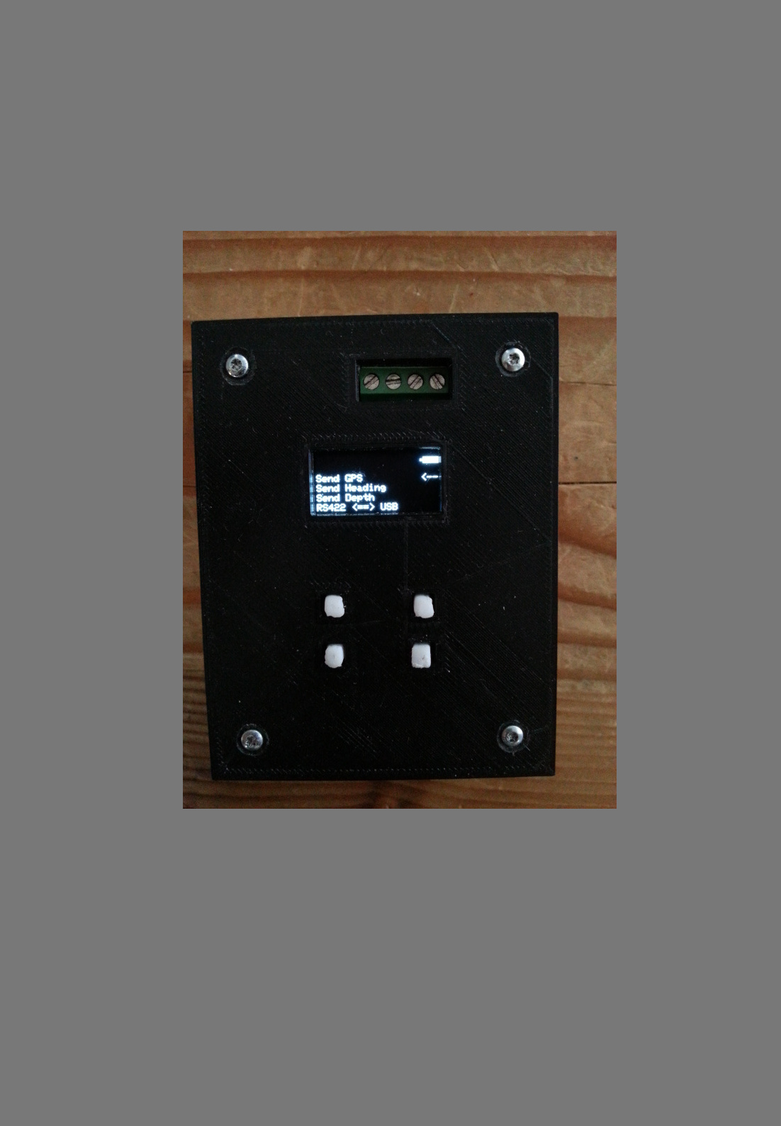 Unit with OLED display and controls